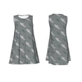 thumbnail image 7 of Wukai Party Shark Cute Print Women's Sleeveless Dress, Loose Fit Casual Dress for Women, Comfortable Sleeveless Summer Dress, 7 of 7