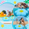 thumbnail image 4 of Flotadores Inflables de Piscina en Forma de Flor de Margarita ShinyRelief x4 Azul 50 cm, 4 of 6