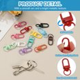 thumbnail image 3 of Uxcell Swivel Lobster Clasp, Metal Swivel Clasp Hooks Snap Clips Lanyard Claw Clasps Key Chain Making Kit for DIY Crafts Purse Bag Connector Hardware Red, 3 of 6