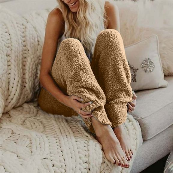 AOOCHASLIY Women Fall Pants Women Warm Fitness Sport Leggings Winter Fleece Legging Pants