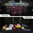 thumbnail image 4 of KUIFORTI Car Trunk Organizers for Women Small SUV Trunk Organizers and Storage, Portable Car Accessories with 4 Pockets, Leave Room for Buying and Shopping, Cherry Blossom Pink, 4 of 6
