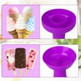 thumbnail image 5 of ABCISI 2 Pcs ice Cream Holder for Kids, Reusable No Drip Popsicle Holder, No Freeze Ice Popsicle Holders, Washable Ice Cream Cone Holder for Girls Boys (Purple, Green), 5 of 7