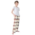 thumbnail image 4 of FORMRS Kids Pajama Pants with Pockets Size 9-10Y Boys Lounge Sleep Bottoms, Red Tartan, 4 of 8