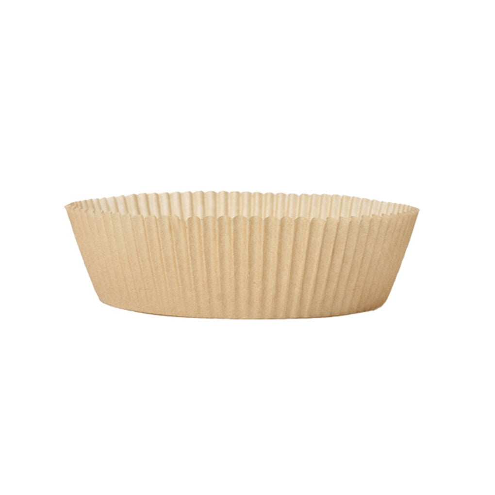 Papier Friteuse à Air Chaud Portable Usage Unique Circulaire Résistant à la Chaleur Doublure Maison Cuisine Camping Four à Micro-Ondes Barbecue Tapis de Pique-Nique 100 Pcs 16x4.5cm