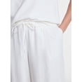 thumbnail image 5 of Time and Tru Women's Wide Leg Linen Blend Pants, Sizes XS-4X, 5 of 6