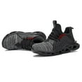 thumbnail image 4 of Breathable Sneakers Work Shoes Toe Anti-smashing Wear-resistant Steel Flying Woven Fabric Outdoor Men Protective Boots, 4 of 24