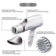 thumbnail image 4 of Panasonic Nanoe Salon Hair Dryer with Oscillating QuickDry Nozzle, Diffuser and Concentrator Attachments, 3 Speed Heat Settings for Easy Styling and Healthy Hair - EH-NA67-W (White), 4 of 11