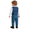 thumbnail image 5 of renvena Baby Boys 4Pcs Formal Suit Bow Tie Long Sleeve Dress Shirt Button Tuxedo Vest and Pants Gentlemen Outfits Blue 18-24 Months, 5 of 7