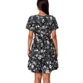 thumbnail image 6 of PRETTYGARDEN Women's V-Neck Mini Dress， Fashionable and graduation ball gown，Wedding guest dress, 6 of 7