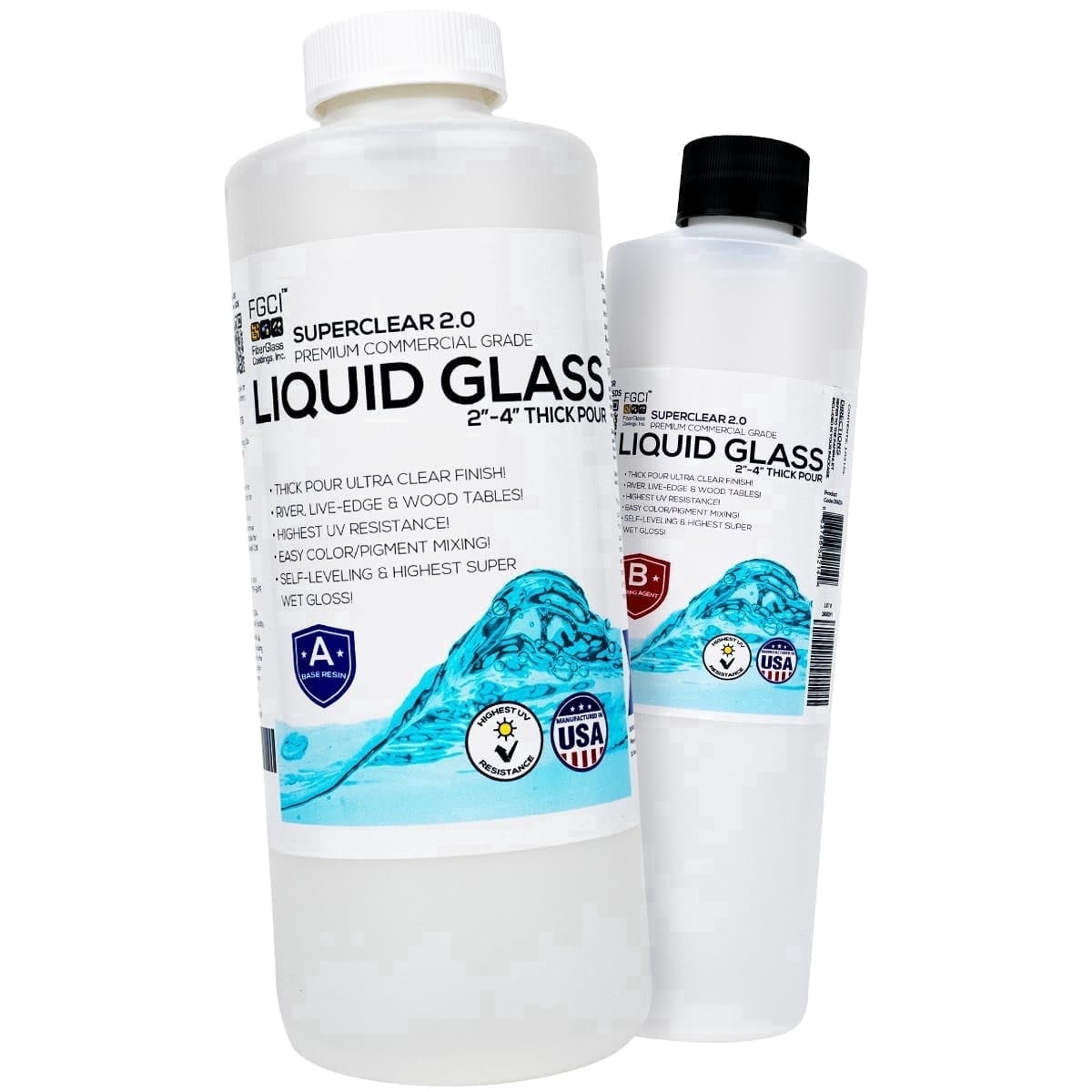 Superclear Liquid Glass Deep Pour Epoxy Resin, 48 oz photo 1
