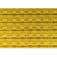 thumbnail image 1 of Ahgly Company Machine Washable Indoor Rectangle Abstract Yellow Modern Area Rugs, 2' x 4', 1 of 4