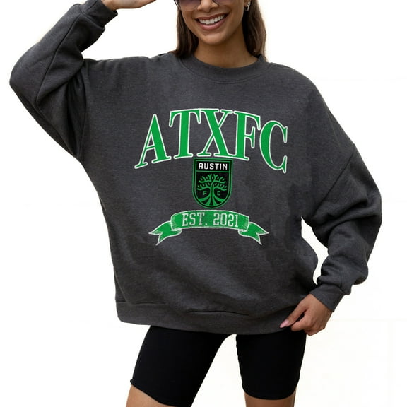 Women's Gameday Couture Charcoal Austin FC Seal The Deal Pullover Sweatshirt