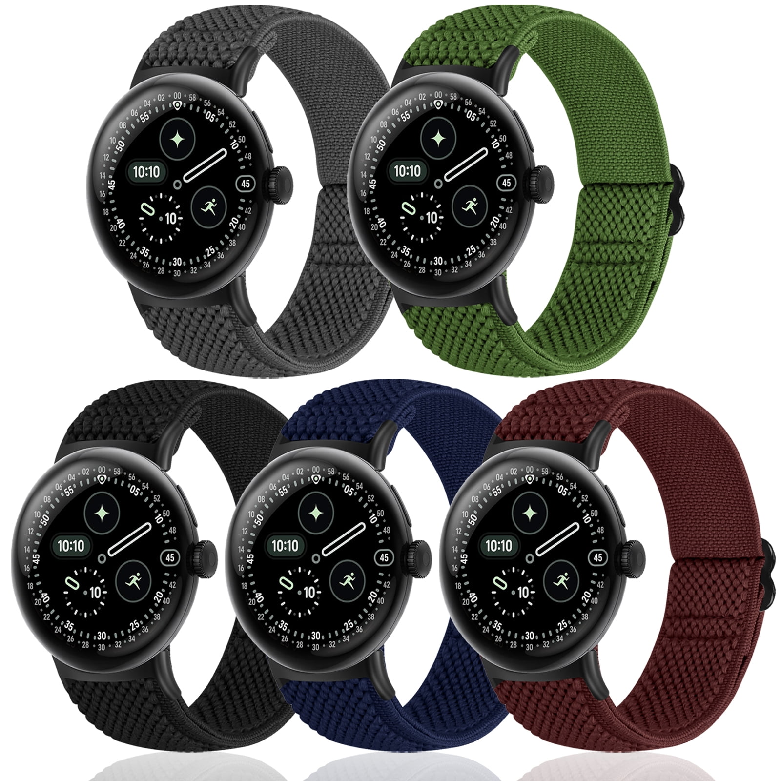 Stretchy Bands Compatible with Google Pixel Watch 4/3 41mm, Elastic Nylon Sport Straps for Google Pixel Watch 2/1 for Women Men