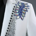 thumbnail image 3 of Abomasnow Mens Suits Slim Fit 2 Piece Suits for Men One Button Sparkly Jackets Pants Formal Dress Party Prom Tuxedo Suits Blazer Set on Clearance, 3 of 8