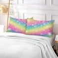 thumbnail image 5 of GZHJMY Rainbow Galaxy Pillowcase, Super Soft Pillow Shams Covers, Plush Cozy Pillow Cases with Zipper, 21" X 54"（200）, 5 of 6