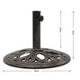 thumbnail image 2 of Patiojoy Base de Parasol Ronde de 18 Pouces Support en Fonte Robuste 23 Lb, 2 of 10