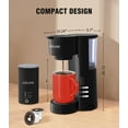 thumbnail image 2 of Single Serve Coffee Maker with Milk Frother for K Cup & Ground, 6-14oz Brew Sizes, Auto-Off, 2 of 8