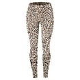 thumbnail image 4 of LxrBlank Slim Fit Leopard Print Womens Leggings High Waisted Tummy Control Stretchy Base Layer Pants Fashion Casual Soft Comfortable Solid Color Plus Size Yoga Pants B Gold M, 4 of 6
