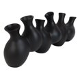 thumbnail image 2 of Large Semi Gloss Modern Abstract Black Ceramic Floral Vase 6 Hole Cluster Rounds, 2 of 8