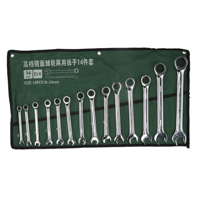 Llave De Trinquete, Llave De Trinquete Alta Dureza Múltiples Especificaciones Para Mantenimiento Mecánico ANGGREK Ratchet Open End Wrench