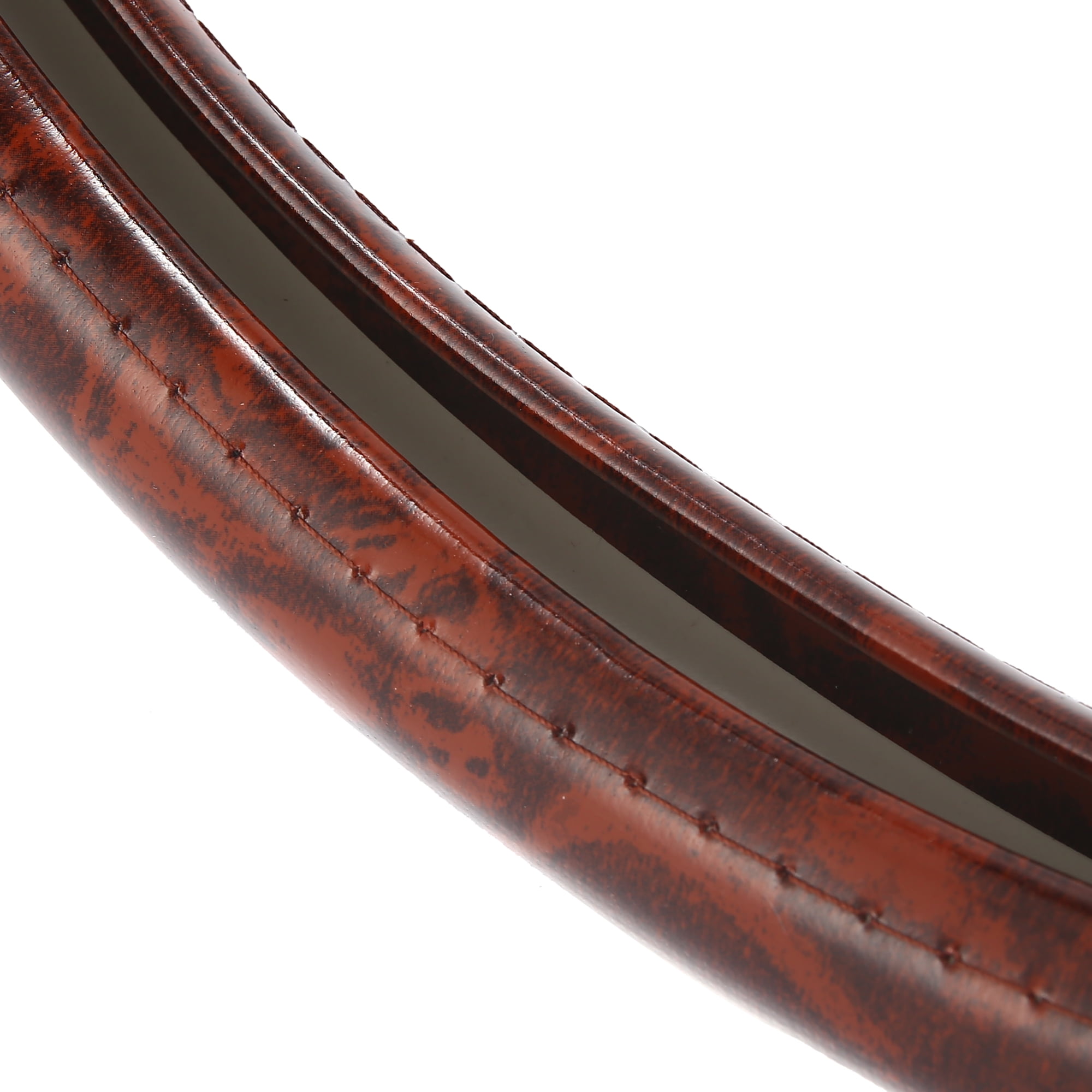 Unique Bargains 15" Universal Anti Slip Steering Wheel Grip Cover for Car Sedan SUV Breathable Wood Grain Brown