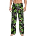thumbnail image 2 of Lsque Frogs And Santa Hat Print Men's Pajama Pants, Lounge Pant - Comfortable Home Wear,Elastic Waistband, Stylish Design-Small, 2 of 9