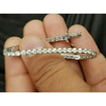 thumbnail image 4 of Beautiful Gift 4MM 12Ct Round Cut Diamond Lab Created Women's Tennis Bracelet 14K White Gold Plated 7", 4 of 5