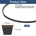 thumbnail image 2 of Uxcell 3Pcs 3L350 Classic Wrapped Rubber V-Belt, 35"(889mm) Outside Circumference, 3L Profile V Belt 3/8" Width 7/32" Height, 2 of 6