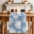 thumbnail image 2 of Table Runners 120 Inches Long Dress Scarves, Hazy Blue Palm Leaves Coastal Farmhouse Coffee/Dining/Kitchen Table Decor Table Runner for Living Room, Summer Tropical Botanical 13x120 Inch, 2 of 9