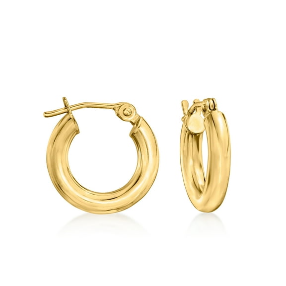 Pure Collection by Ross-Simons Italian 3mm 14kt Yellow Gold Huggie Hoop Earrings, Women's, Adult