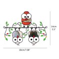 thumbnail image 2 of Panel atrapasoles de búhos multicolores, colgante acrílico para atrapasoles de pájaros, adorno colgante para ventanas, puertas, decoraciones de jardín, regalos para amantes de las aves, 2 of 7