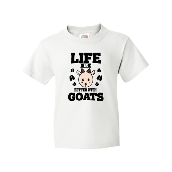 Inktastic Life is Better with Goats Youth T-Shirt