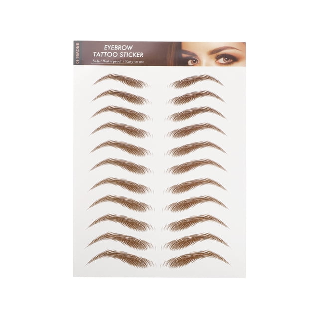 Unique Bargains Tatouage de Sourcils Simulé pour Femmes 1 Pce Hauts, Brun
