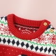 thumbnail image 4 of Christmas Baby Romper Knit Dinosaur Newborn Girl Boy Jumpsuit Long Sleeve Winter Toddler Infant Xmas Clothes Snowflake Playsuit, 4 of 6