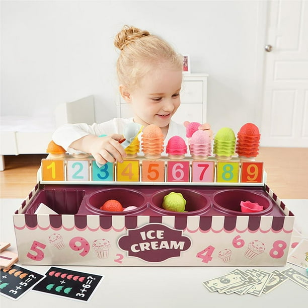 Kids Ice Cream Play Set Math and Logic Game Ice Cream Scoop Game Set