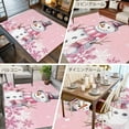 thumbnail image 6 of 5x8Ft Area Rugs, Pink Snowman Christmas Non-Skid Rubber Backing Large Rectangle Rugs - Living Room Bedroom Home Office, Xmas Pink Snowflake Winter Indoor Floor Mat Carpets Washable Rug, 6 of 9