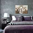 thumbnail image 6 of ADALE Goat Wall Art Framed Decor: Bathroom Farmhouse Country Animal Portrait Wood Painting Artwork Rustic Farm Lamb with Flower Crown Print Picture for Bedroom Home Framed 16x12 Inch, 6 of 6
