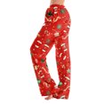 thumbnail image 2 of Christmas Pajama Pants Women Xmas Wide Leg Pj Pants Soft Lounge, 2 of 5