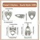 thumbnail image 2 of 1 caja de 30 amuletos de tarot plateados, amuletos de planchette, a granel, aleación de metal, magia, gótico, ouija, tablero de adivinación, amuleto de corazón con forma de lágrima., 2 of 6