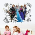thumbnail image 4 of Frozen Wall Stickers Elsa Anna 3D wall stickers Children's wall stickers Cartoon characters wall stickers Cartoon background Wall decoration Birthday gift Children's bedroom decoration 55*40CM, 4 of 6