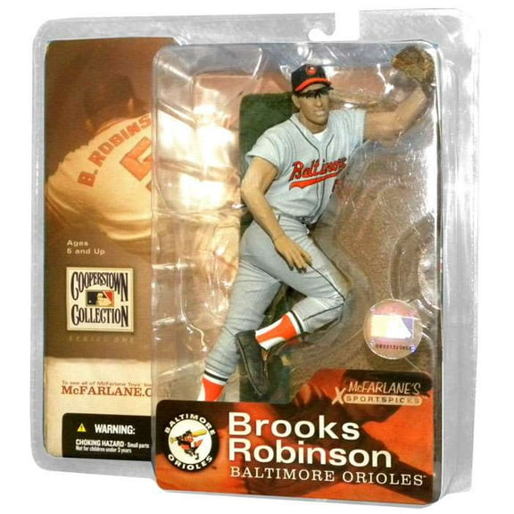 McFarlane MLB Cooperstown Series 1 Brooks Robinson (Baltimore Orioles) Action Figure (Gray Jersey)