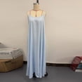 thumbnail image 5 of NTACZA Elegant Dresses for Women Maxi Slip Dress Sleeveless Square Neckline Vacation Casual Beach Blue L, 5 of 7