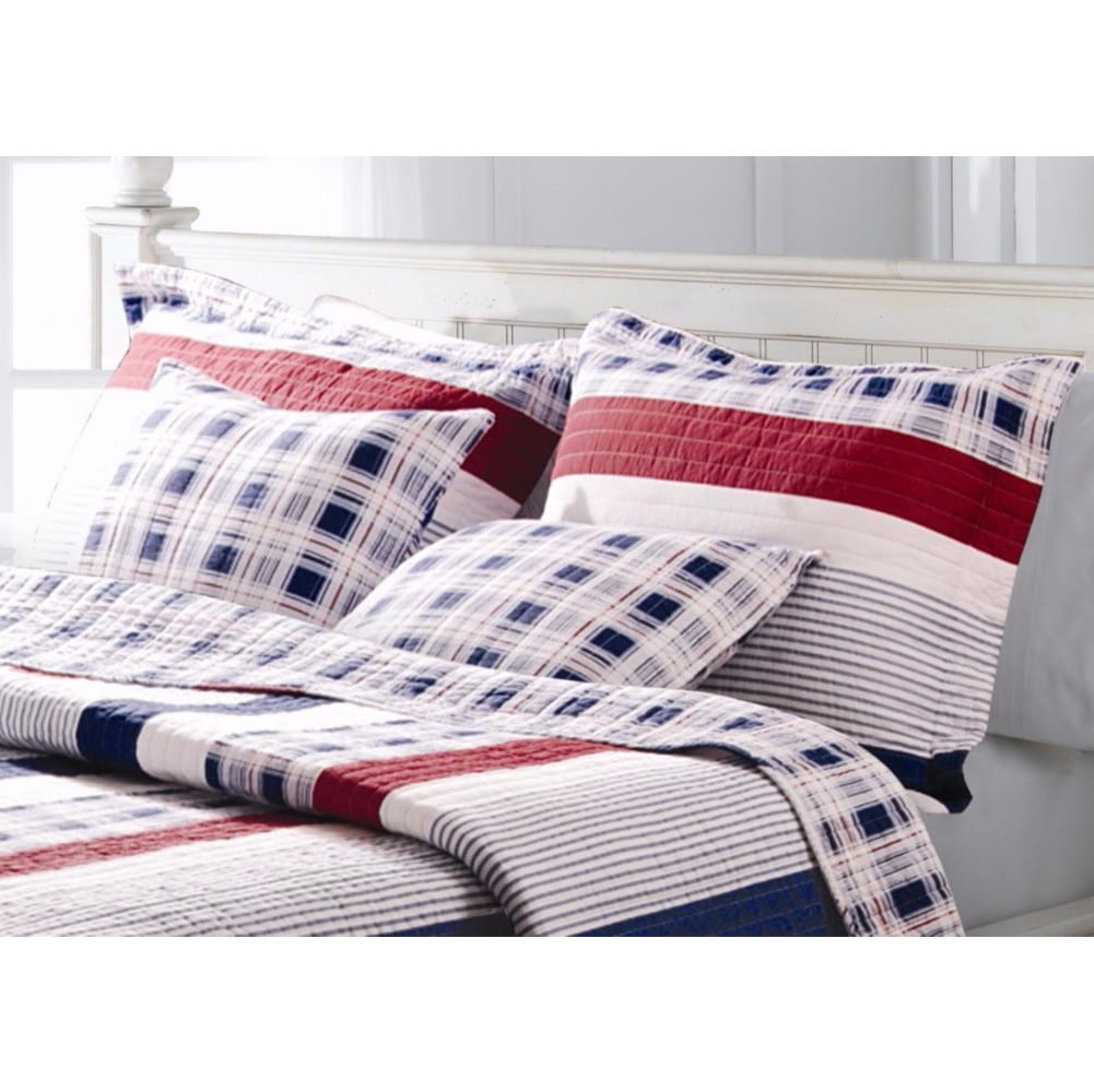 Global Trends Nautical Stripe Quilted Pillow Sham