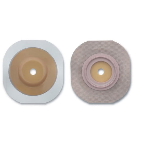 Colostomy Barrier FlexTend Extended Wear Tape 2-1/4 Inch Flange Red Code Hydrocolloid Cut-to-fit, Up to 1-1/2 Inch Stoma