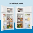 thumbnail image 6 of Kenmore 7.5 Cu Ft Top Mount Refrigerator with Freezer, Dual Door, Energy Star Certified, Adjustable Shelves, White Finish for Apartment, Garage or Small Kitchen Use, 6 of 8