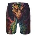 thumbnail image 3 of Fotbe Whimsical Dragon Color Cool Trajes de Baño Estampados para Hombre, Shorts de Verano de Secado Rápido, Ropa de Playa, Bañadores-X-Large, 3 of 6