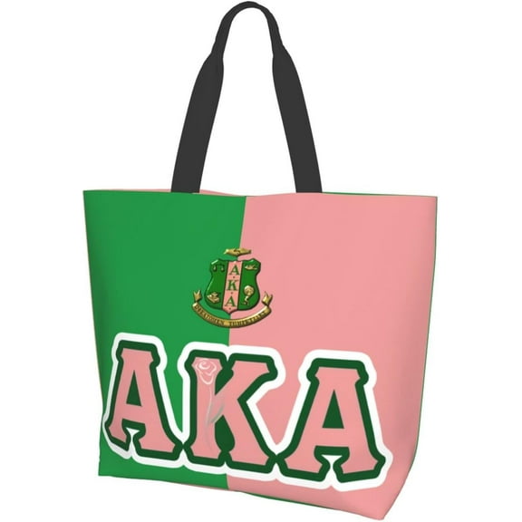 AKA Beach Tote Bags Travel Totes Bag Kitchen Reusable Grocery Bags Shopping Tote for Women Waterproof Book Tote