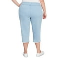 thumbnail image 2 of Alfred Dunner Womens Plus-Size Denim Fringe Capri Pant, 2 of 4