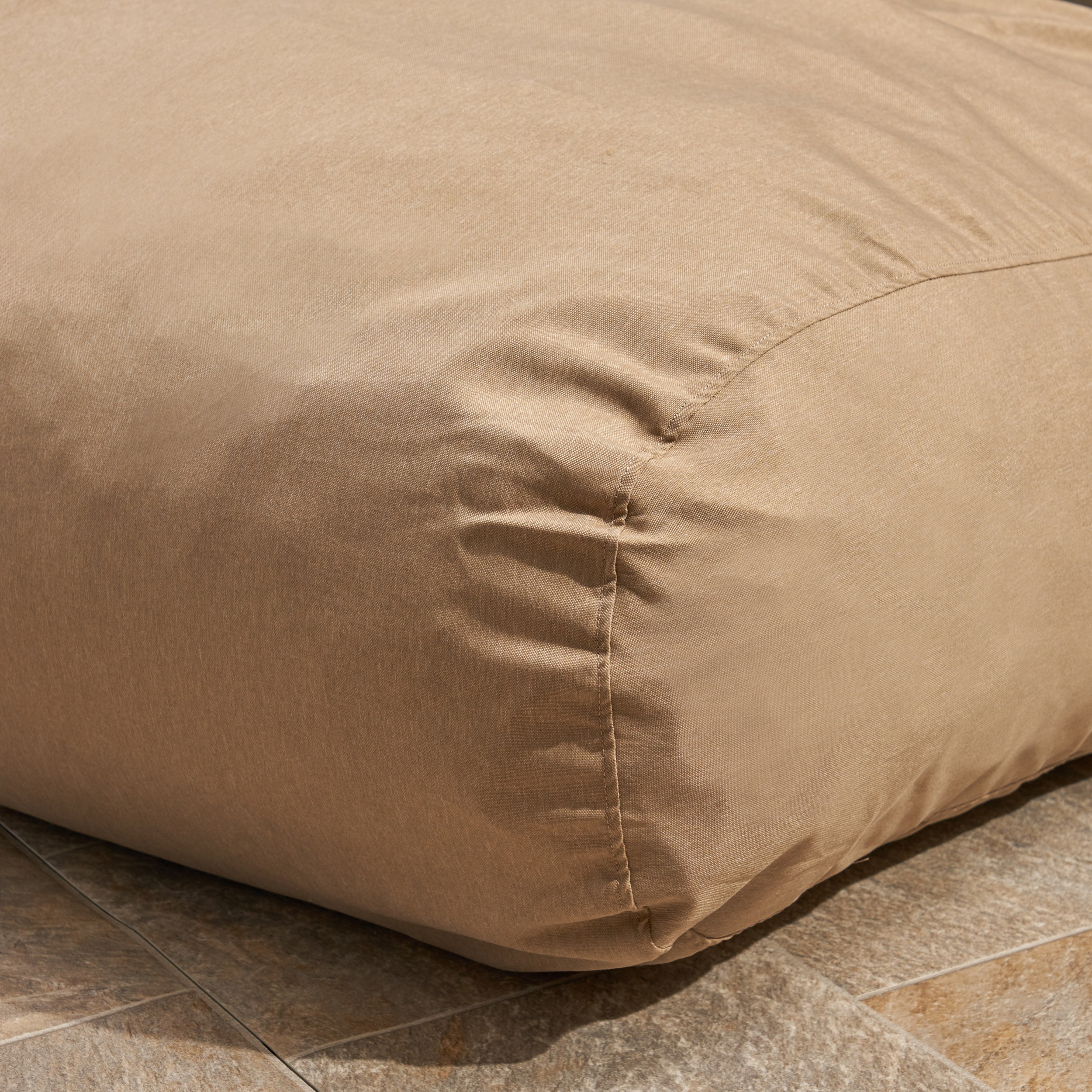 Cecelia Outdoor Water Resistant Fabric 6' x 3' Lounger Bean Bag and 18  Throw Pillows Set, Teal 