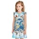 thumbnail image 1 of Balery World Travel Camisón de princesa para niñas, pijama de algodón con mangas abullonadas, suave y bonito.-Medium, 1 of 6